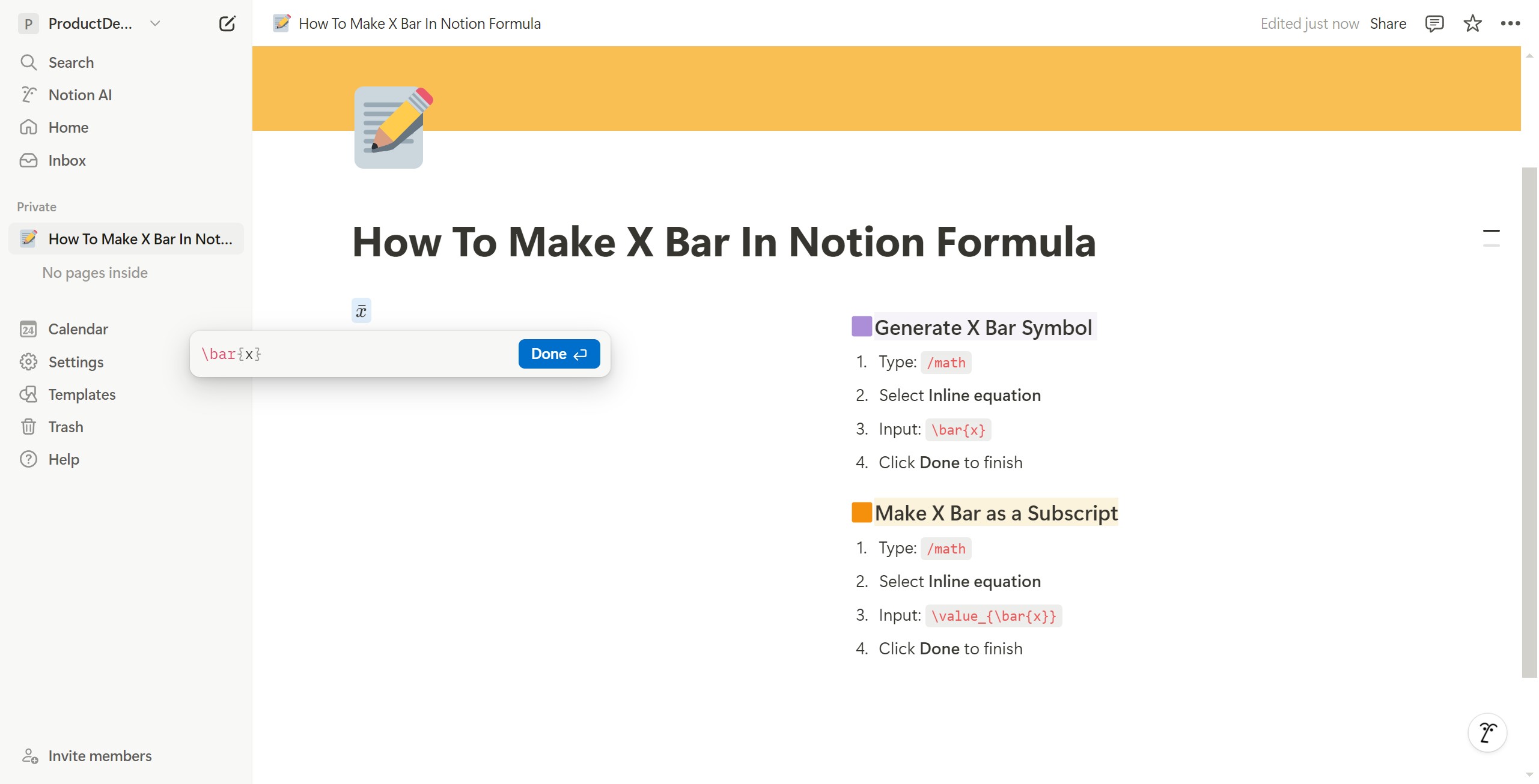 <p>After entering this formula, click Done.</p>