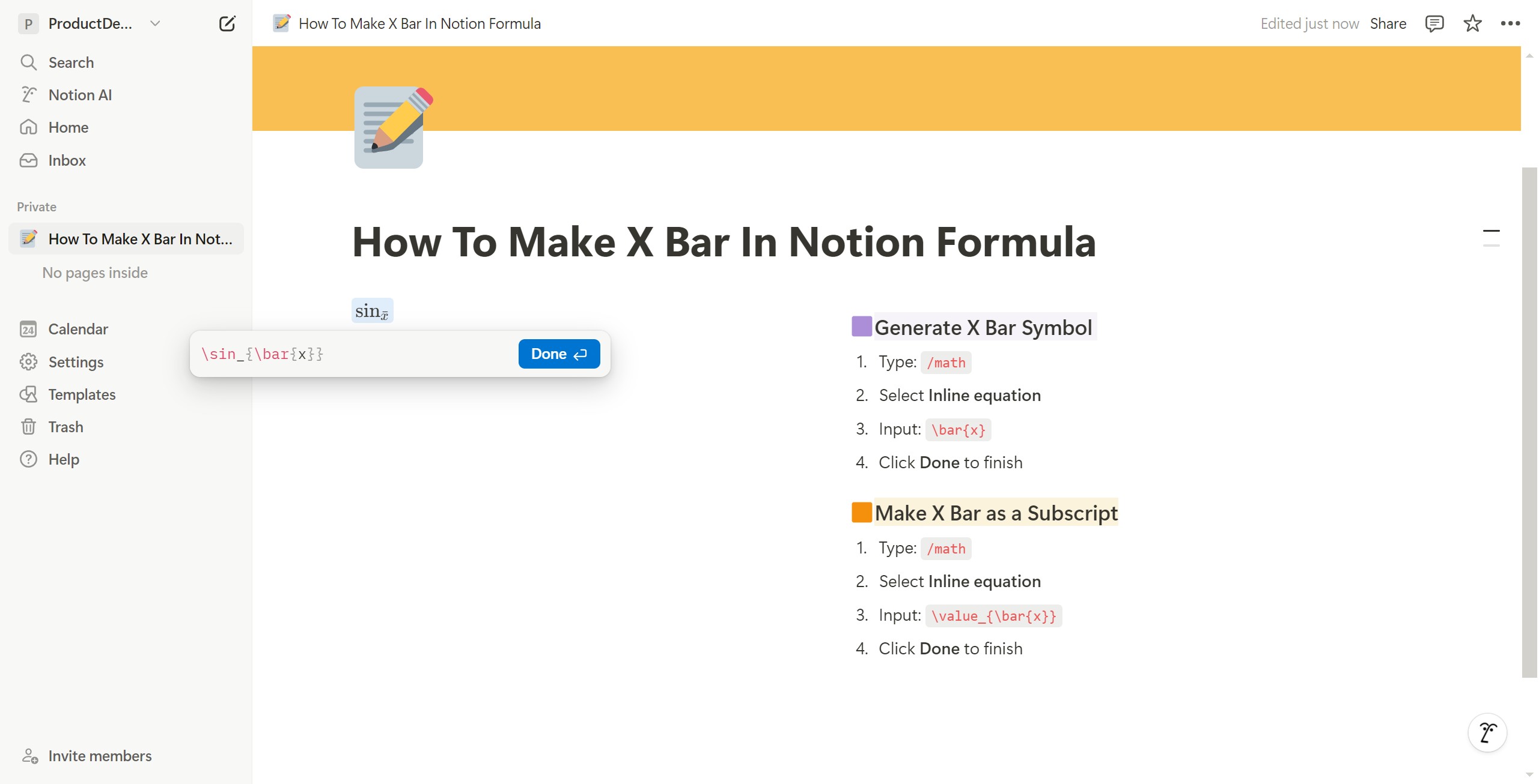 <p>After entering the formula in this format, click Done to finish.</p>