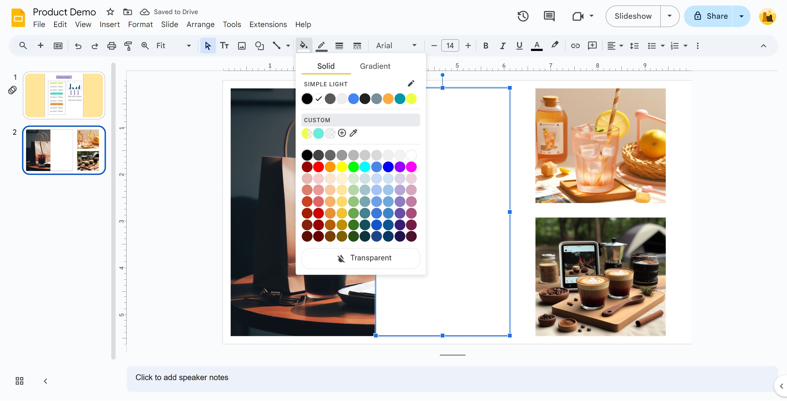<p>Click Fill color and select white.</p>