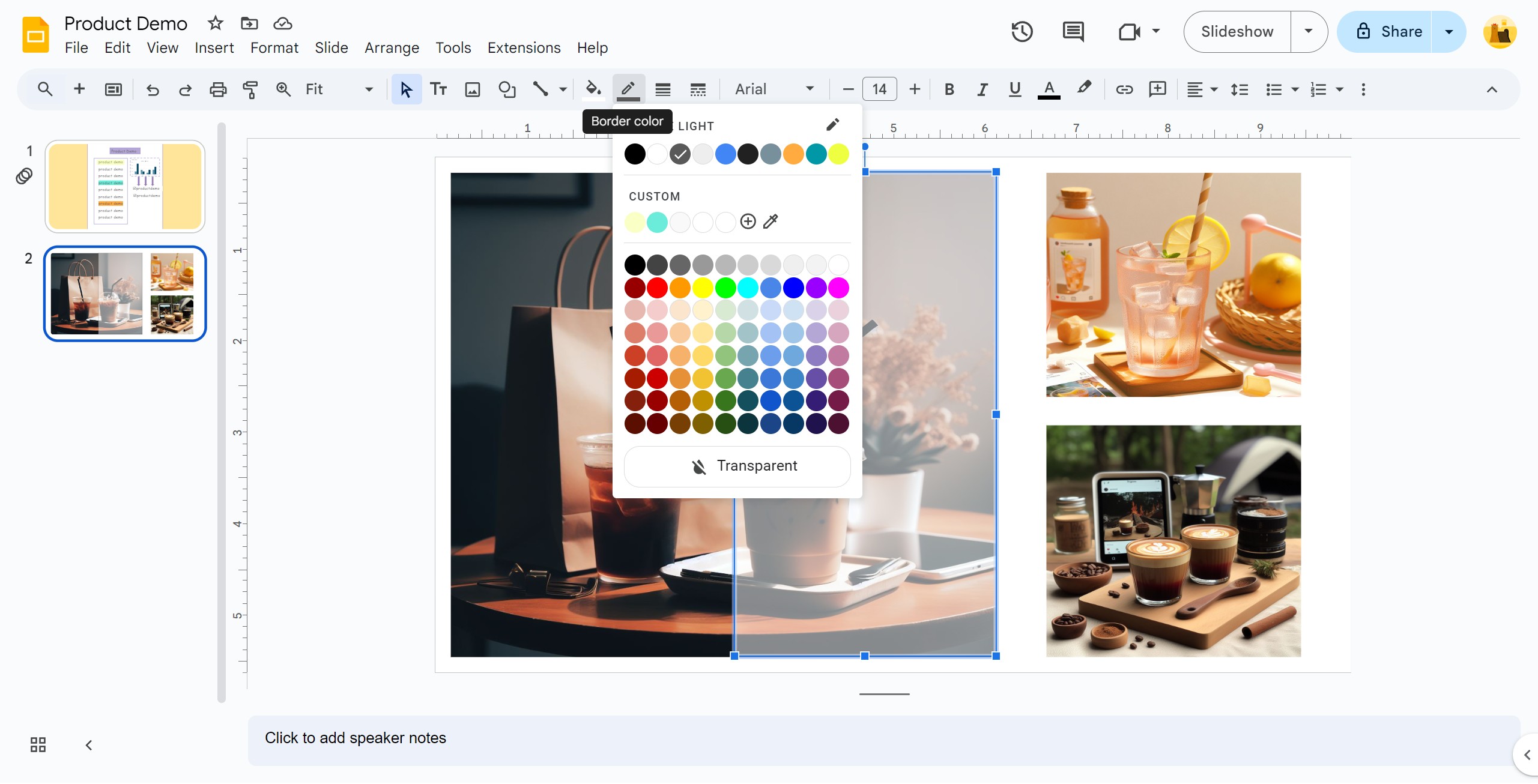 <p>Click Border color</p><p></p>